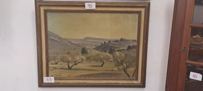 Olive Tamari 1935
Les cypres
Huile sur toile...