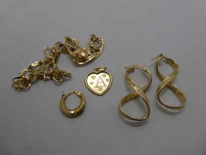 1 Paire boucles Or 18kt 2,61g 1 Boucle Or...