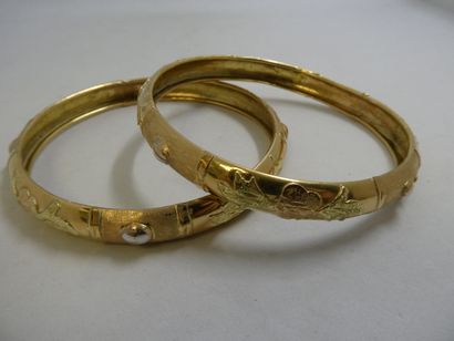 2 Bracelets Or 18kt 16,88g