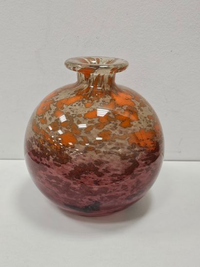 1 Vase Schneider boule à petit col étroit...