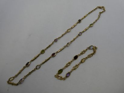 1 Bracelet Or 18kt 8,00g 1 Collier Or 18kt...
