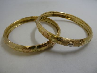 2 Bracelets Or 18kt 16,86g