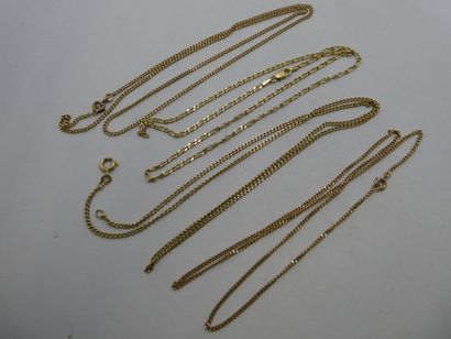 4 Chaînes Or 18kt 26,79g