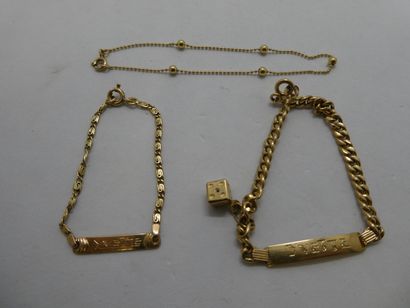3 Bracelets Or 18kt 8,71g