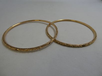 2 Bracelets Or 18kt 30,29g