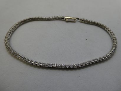 1 Bracelet Or gris 18kt et pierres 6,56g