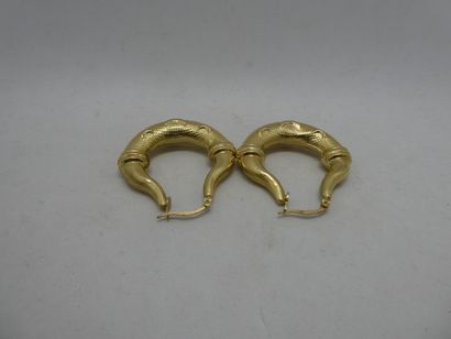 1 Paire boucles Or 18kt 5,23g