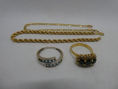 1 Bague Or 18kt et pierres 4,89g 1 Bague...