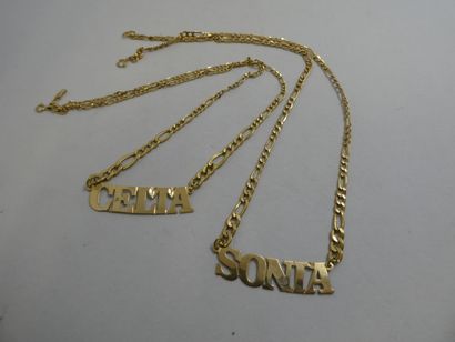2 Colliers Or 18kt 10,79g