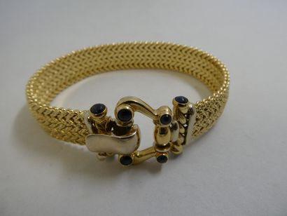 1 Bracelet Or 18kt et pierres 34,00g