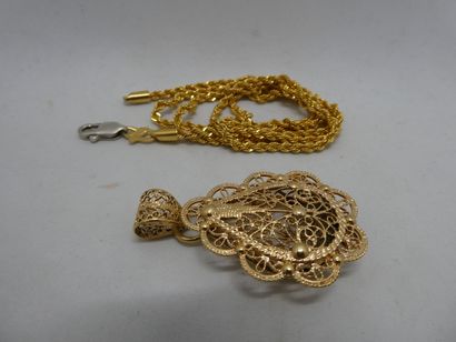 1 Chaîne Or 18kt 8,50g fermoir autre matiere...