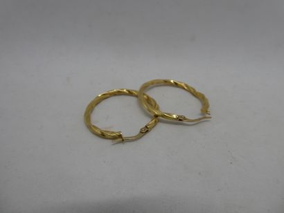 1 Paire boucles Or 18kt 1,70g