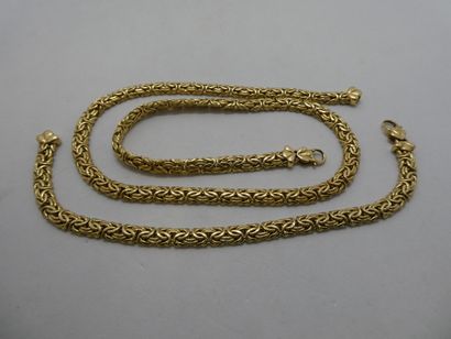 1 Collier Or 18kt 24,73g 1 Bracelet Or 18kt...