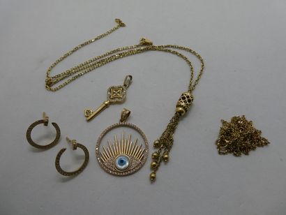 1 Pendentif Or 18kt pierres et divers 4,17g...