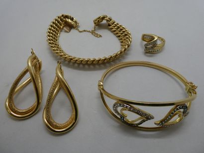 1 Bracelet Or 18kt 21,83g 1 Paire boucles...