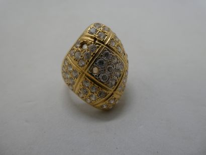 1 Bague Or 18kt et pierres 10,79g détéri...