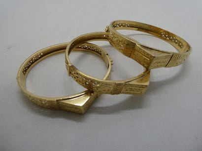 3 Bracelets Or 18kt 34,94g