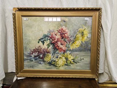 Louise REYNAUD
Bouquet de chrysanthèmes
Deux...