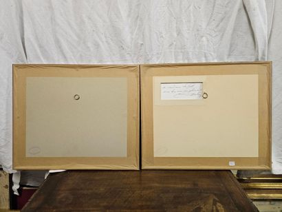 Deux aquarelles sur la legion etrangere 
Signée...