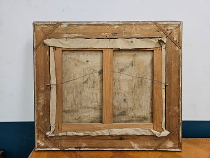 BOUVET 
Ferme
Huile sur toile encadrée, signée...