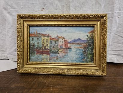 TRAVAIL MODERNE
Le Port
Huile sur panneau...