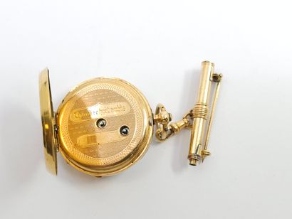 CHARMANTE montre de col en or jaune 750°,...