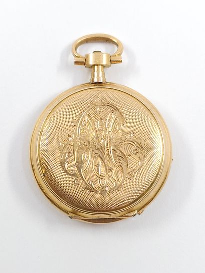 MONTRE de col en or jaune 750° 
Poids brut...