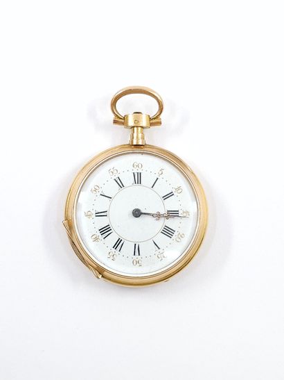 MONTRE de col en or jaune 750° 
Poids brut...