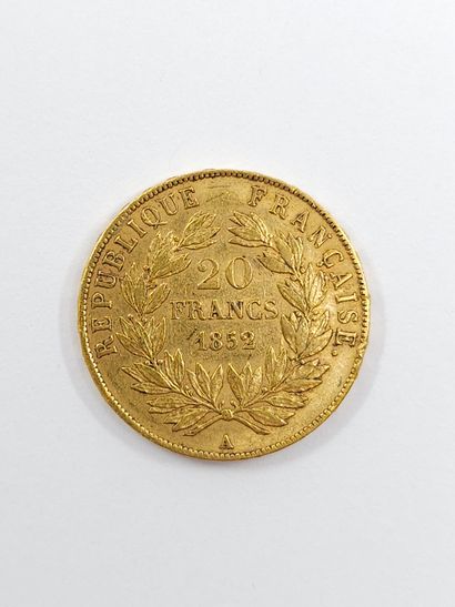 PIECE de 20 francs or Louis Napoléon BONAPARTE...