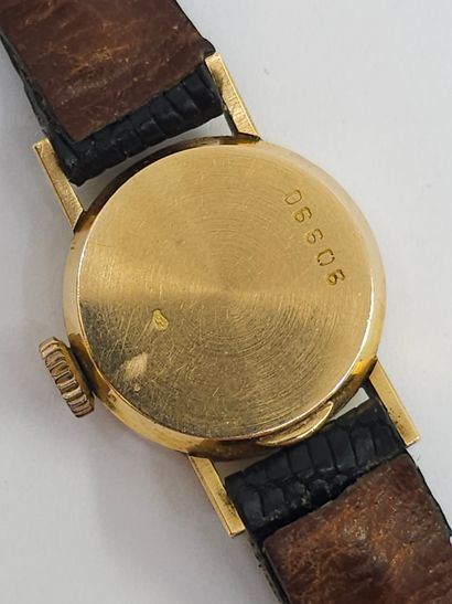 ZENITH
Wristwatch in yellow gold 750, leather...
