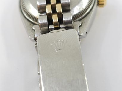 ROLEX 
Gold and steel wristwatch, gold dial...