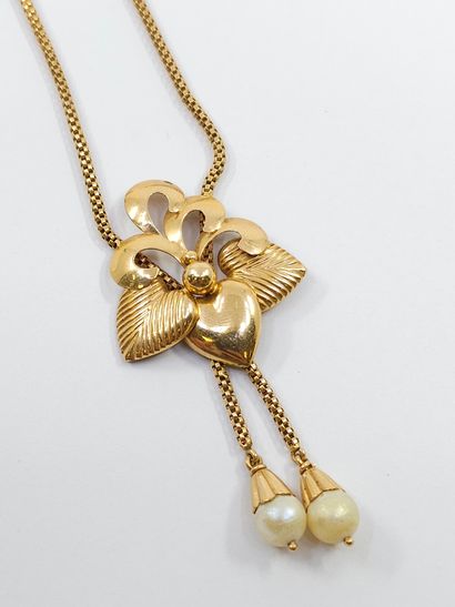 sautoir necklace in 750° yellow gold with...