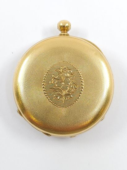 MONTRE de col en or jaune 750° 
Poids brut...