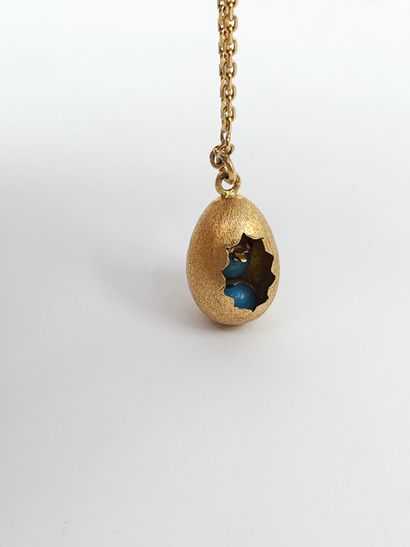 sautoir necklace in 750° yellow gold with...