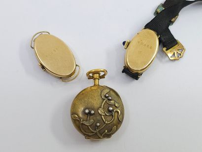 COLLAR WATCH in yellow gold 750° Bowl with...