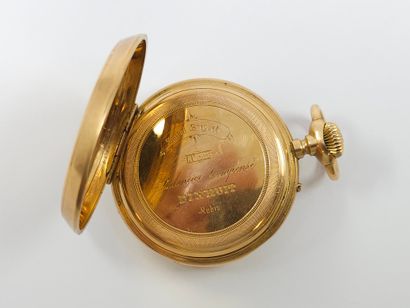 IMPORTANT pocket watch in 750° yellow gold,...