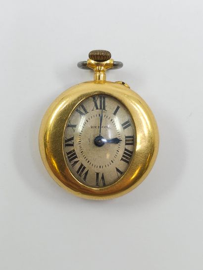 750° yellow gold collar WATCH Roman numeral...