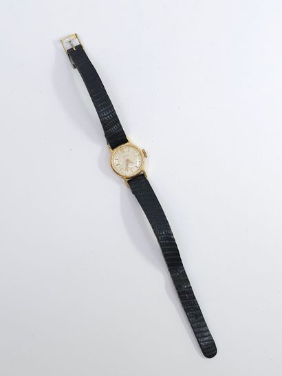 ZENITH
Wristwatch in yellow gold 750, leather...
