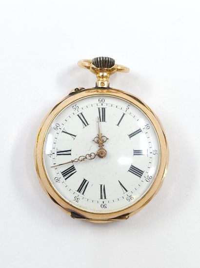 TRAVAIL Français 
Montre de col en or jaune...