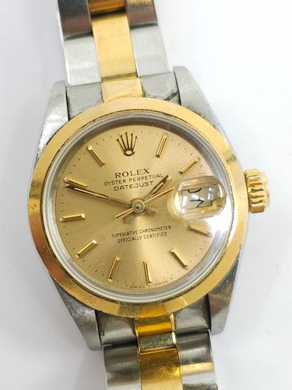 ROLEX oyster perpetual datejust en or et...