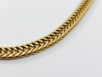 NECKLACE in yellow gold 750°, fancy stitch
weight...