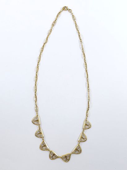Openwork necklace in 750° yellow gold 
Weight...