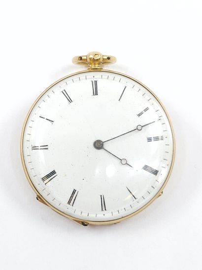 MONTRE à gousset en or jaune 750°, boîtier...