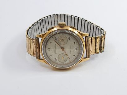 chronograph watch, round case in 750° yellow...