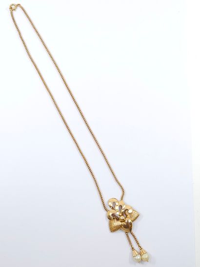 sautoir necklace in 750° yellow gold with...