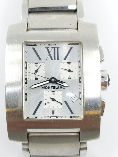 MONTBLANC
Montre en acier, boitier rectangulaire,...