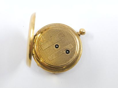 MONTRE de col en or jaune 750° 
Poids brut...