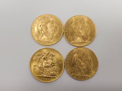 LOT OF GOLDEN PIECES including :
Three 20...