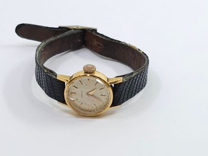 ZENITH
Wristwatch in yellow gold 750, leather...