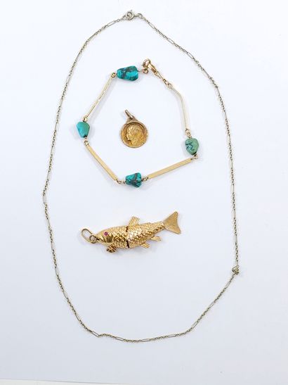 LOT of 750° gold including : 
750° white...